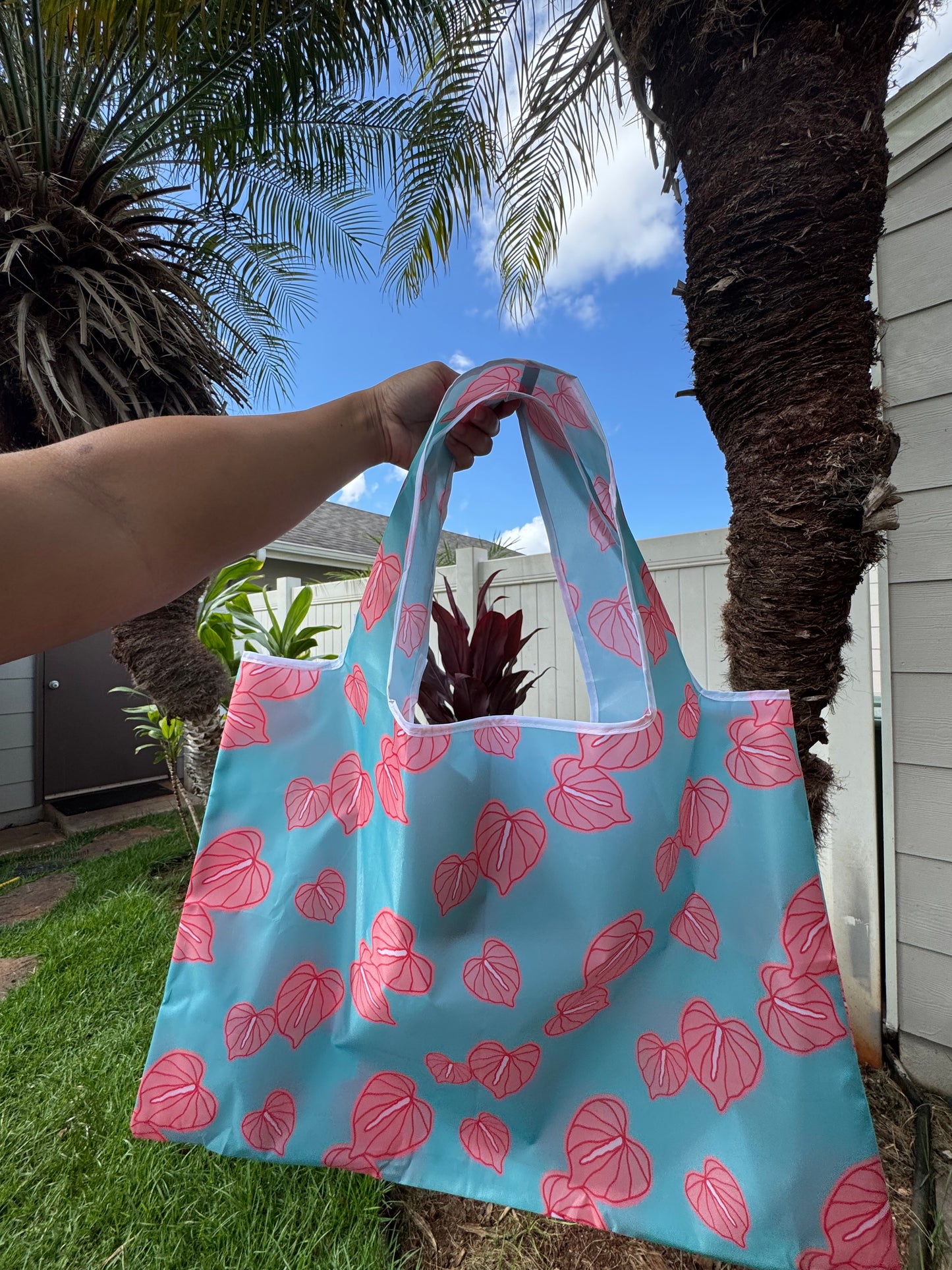 Pretty Anthuriums Reusable Totes