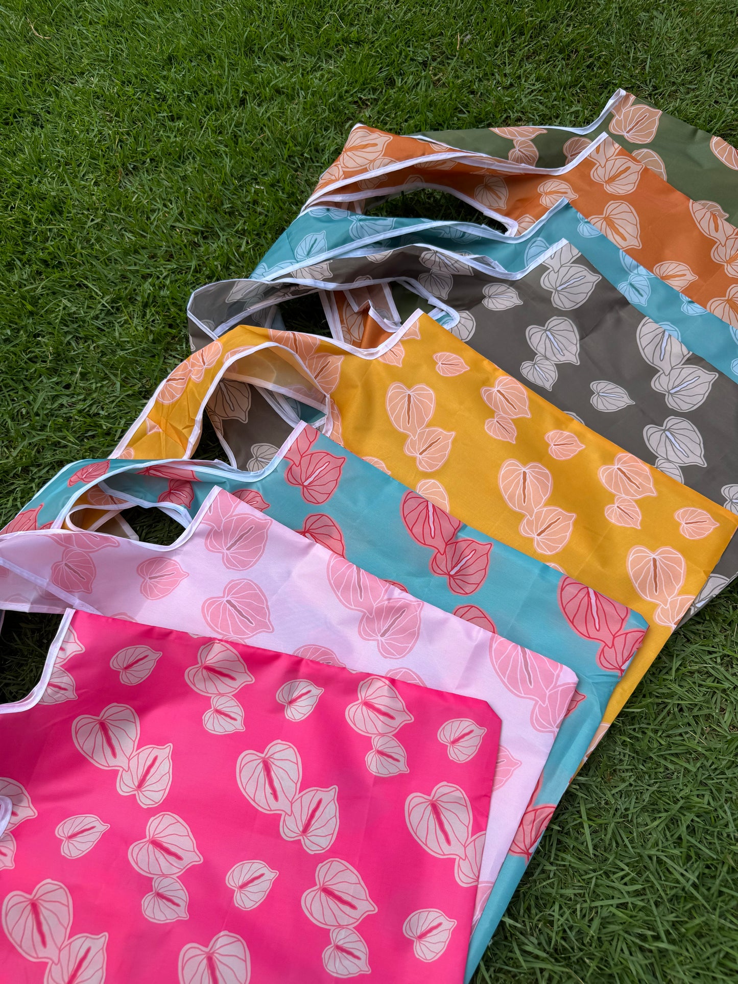 Pretty Anthuriums Reusable Totes