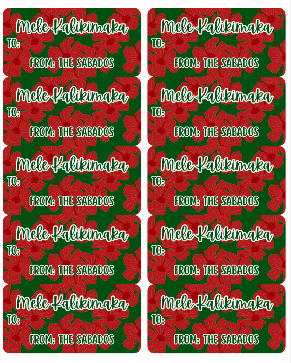 Custom Christmas Labels
