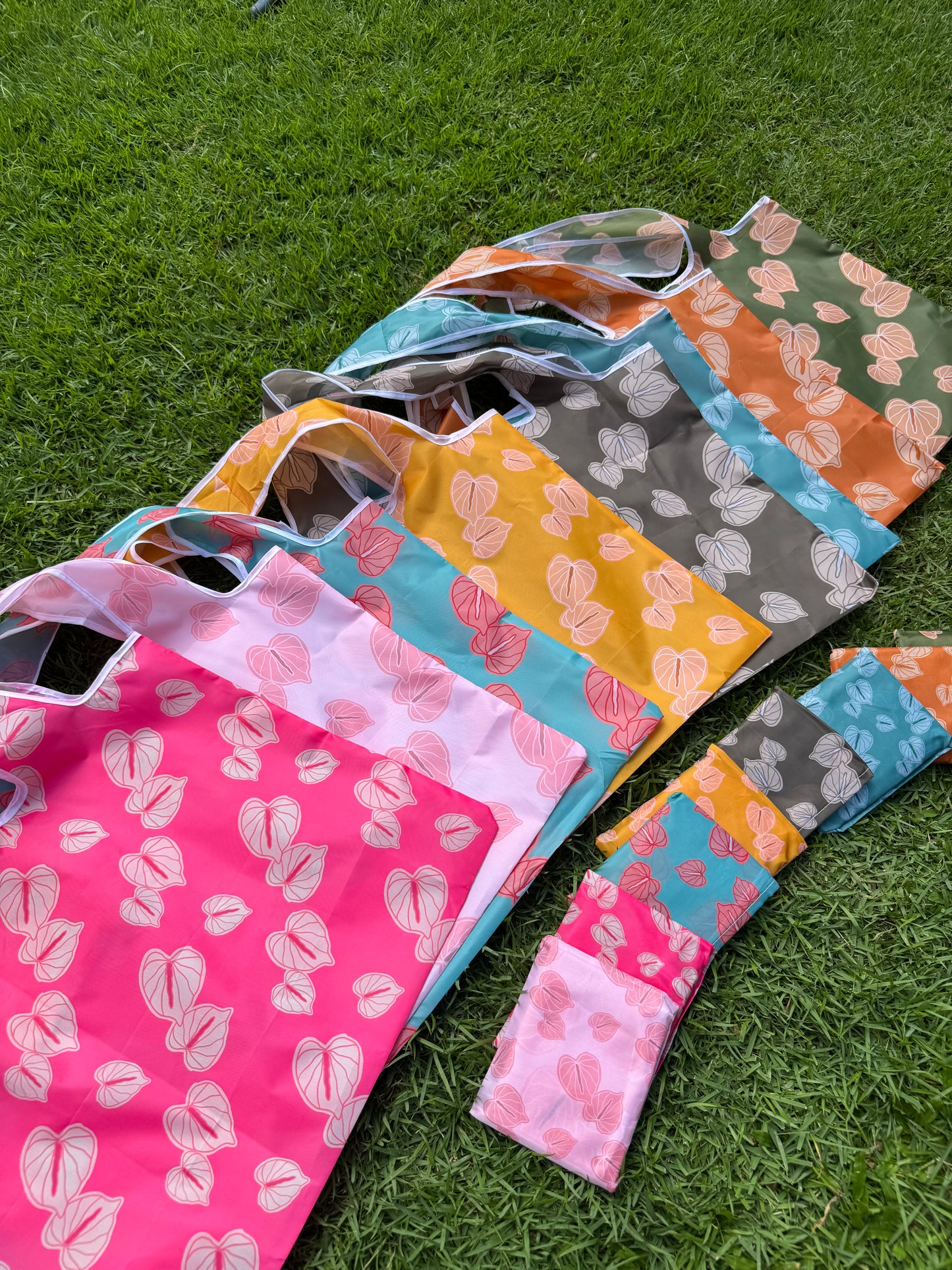 Pretty Anthuriums Reusable Totes