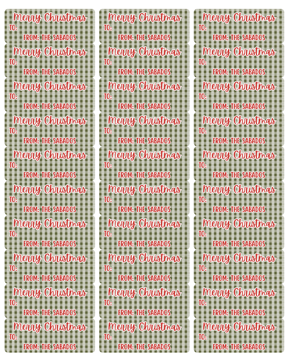 Custom Christmas Labels